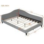 Full Size L-Shaped Daybed with Solid Wood Legs