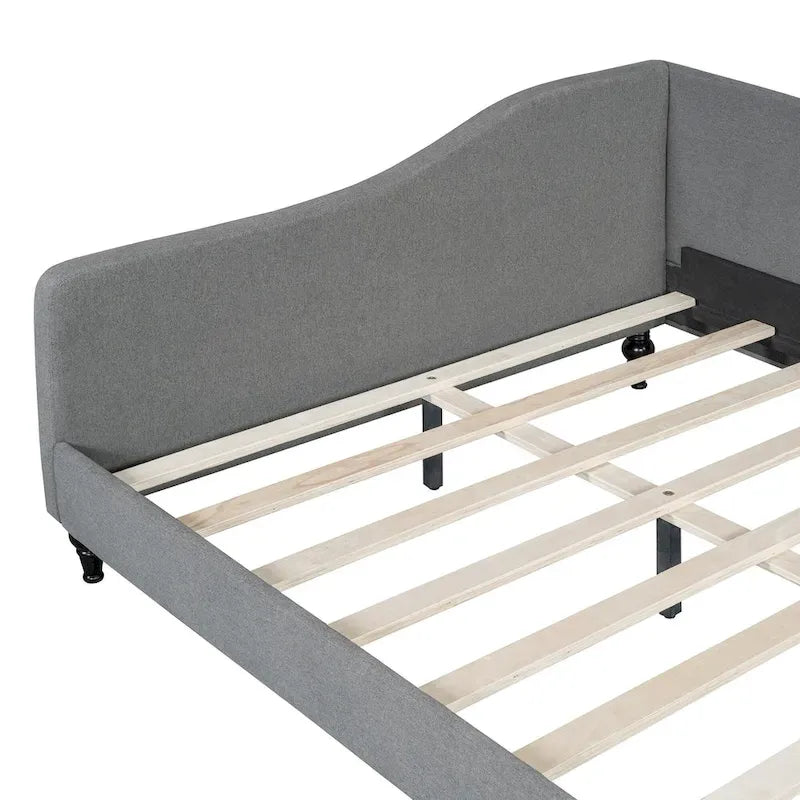 Full Size L-Shaped Daybed with Solid Wood Legs