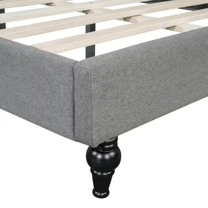 Full Size L-Shaped Daybed with Solid Wood Legs
