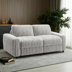 Veyron Furry Channel Fabric Down-filled Loveseat by 
