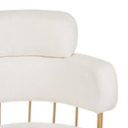 180° Swivel Velvet Counter Stool with Metal Legs