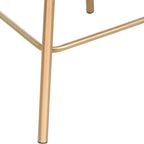 180° Swivel Velvet Counter Stool with Metal Legs