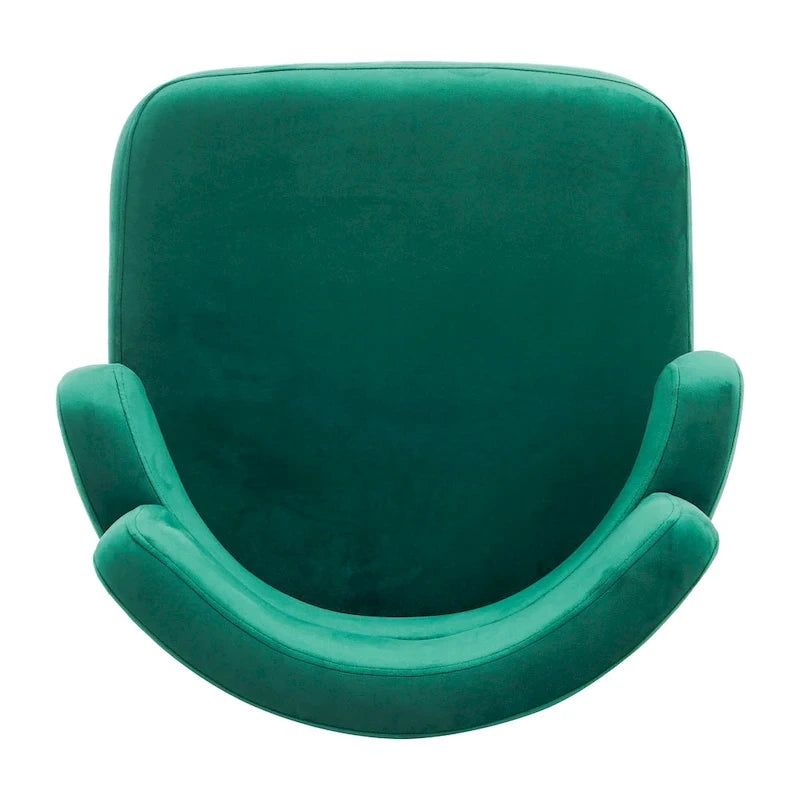 180° Swivel Velvet Counter Stool with Metal Legs