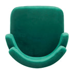 180° Swivel Velvet Counter Stool with Metal Legs