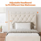 Twin Size Upholstered Platform Bed with Trundle and Adjustable Headboard Wingback Bed No Box Spring Needed Wood Slat Support Bed