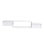 Modern Wall-Mounted Floating TV Stand with 3-Tier Shelves and 20-Color LED Lighting