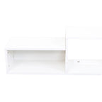 Modern Wall-Mounted Floating TV Stand with 3-Tier Shelves and 20-Color LED Lighting