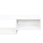 Modern Wall-Mounted Floating TV Stand with 3-Tier Shelves and 20-Color LED Lighting