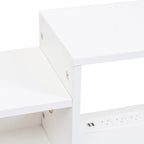 Modern Wall-Mounted Floating TV Stand with 3-Tier Shelves and 20-Color LED Lighting