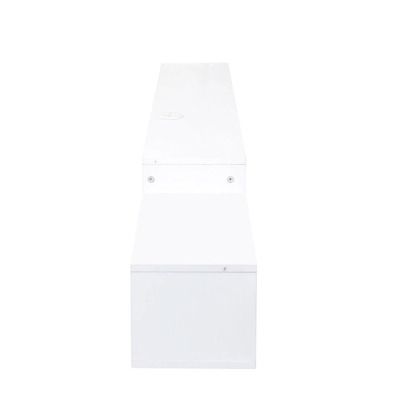 Modern Wall-Mounted Floating TV Stand with 3-Tier Shelves and 20-Color LED Lighting