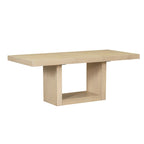 Contemporary Extendable Solid Wood Pedestal Dining Table