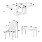 Contemporary Extendable Solid Wood Pedestal Dining Table