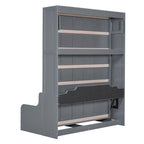 Modern Queen Murphy Bed with Cushion Headboard