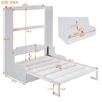 Modern Queen Murphy Bed with Cushion Headboard