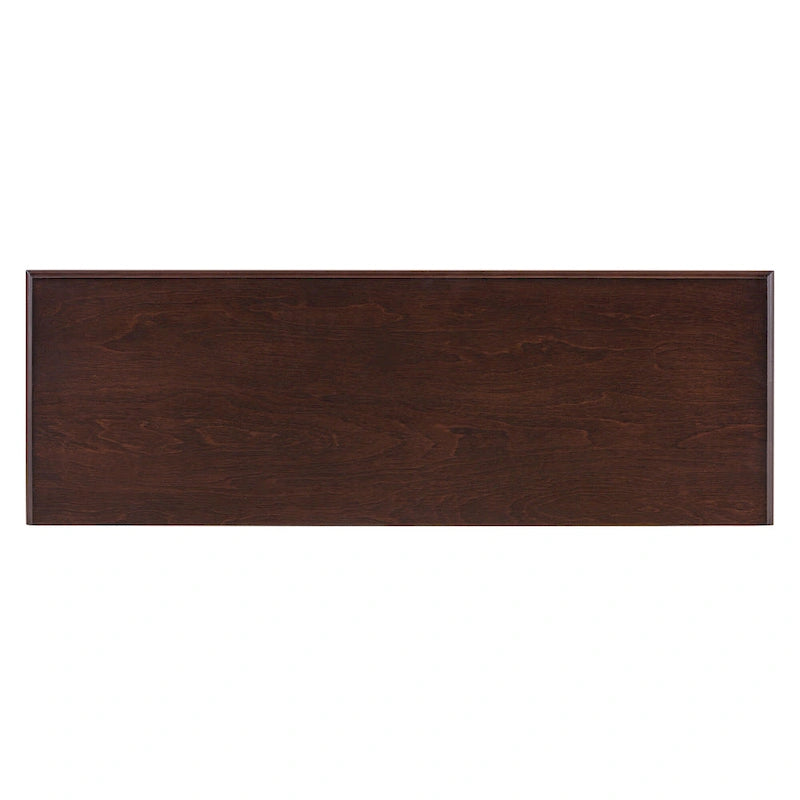 38.2-Inch Rustic Console Table with Open Shelf, 3 Drawers, and Rubber Wood Legs
