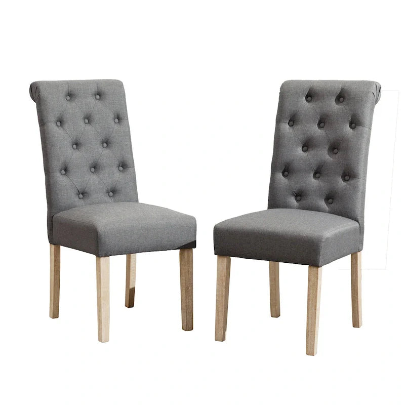 Ensemble de salle à manger 5 pièces, ensemble de meubles de cuisine en bois, table ronde avec piètement central en croix et 4 chaises capitonnées