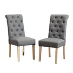 Ensemble de salle à manger 5 pièces, ensemble de meubles de cuisine en bois, table ronde avec piètement central en croix et 4 chaises capitonnées