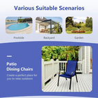 Lot de 4 chaises de salle à manger empilables avec accoudoirs pour patio - 73,7 x 54,6 x 90,2 cm (L x l x H)