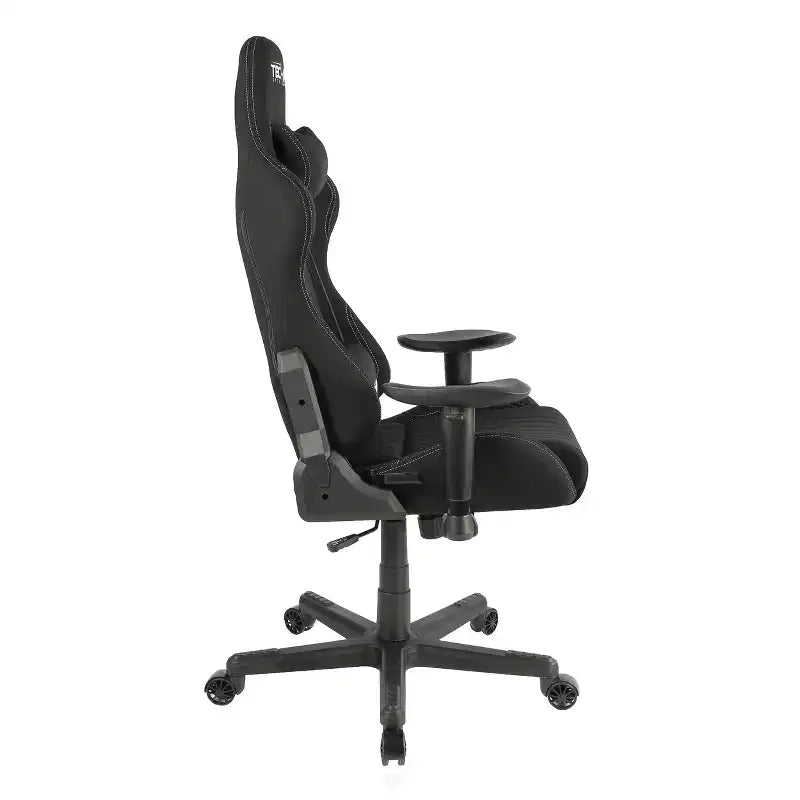 Fauteuil de gaming ergonomique haut dossier en tissu style baquet noir - Techni Sport : Bureau, pivotant, support lombaire