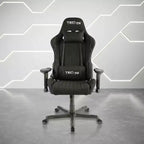 Fauteuil de gaming ergonomique haut dossier en tissu style baquet noir - Techni Sport : Bureau, pivotant, support lombaire