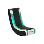 X Rocker Horizon Chaise de jeu au sol RVB LED Noir/Vert/Blanc