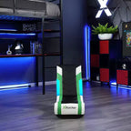 X Rocker Horizon Chaise de jeu au sol RVB LED Noir/Vert/Blanc