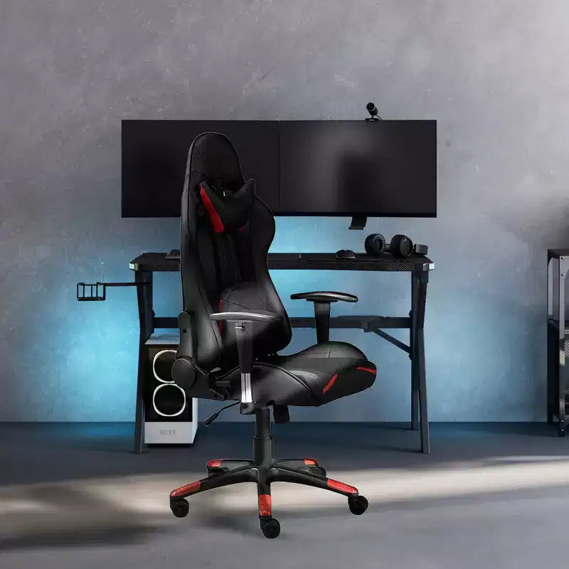 Chaise de jeu Brassex 52 po Lucas noire/rouge