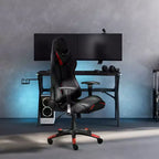 Chaise de jeu Brassex 52 po Lucas noire/rouge
