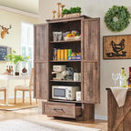 Meuble de garde-manger de cuisine de ferme, armoires de rangement en bois