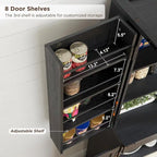 72 Garde-manger de cuisine de style campagnard, armoire de rangement avec portes coulissantes de grange - N/A