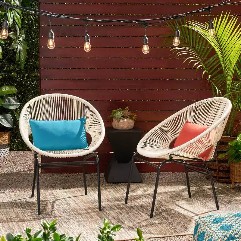 Lot de 2 fauteuils de jardin en rotin synthétique Nusa - Christopher Knight Home