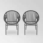 Nusa 2pk Faux Rattan Patio Club Chairs - Christopher Knight Home