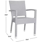 Kelda Chaise empilable intérieur/extérieur (lot de 2) - PAT4004 - Safavieh