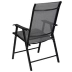 Chaise de patio pliante d'extérieur Flash Furniture noire (lot de 2)