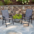 Chaise de patio pliante d'extérieur Flash Furniture noire (lot de 2)