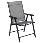 Chaise de patio pliante d'extérieur Flash Furniture noire (lot de 2)