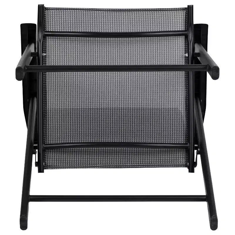 Chaise de patio pliante d'extérieur Flash Furniture noire (lot de 2)