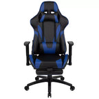 Emma and Oliver Racing Gaming Ergonomic Chair with Reclining Back, Footrest in Red LeatherSoft