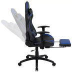Emma and Oliver Racing Gaming Ergonomic Chair with Reclining Back, Footrest in Red LeatherSoft