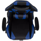 Emma and Oliver Racing Gaming Ergonomic Chair with Reclining Back, Footrest in Red LeatherSoft