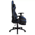 Emma and Oliver Racing Gaming Ergonomic Chair with Reclining Back, Footrest in Red LeatherSoft