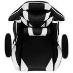 Emma and Oliver Racing Gaming Ergonomic Chair with Reclining Back, Footrest in Red LeatherSoft
