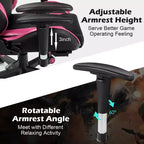 Costway Office Massage Gaming Chair Reclining Swivel Racing with Footrest