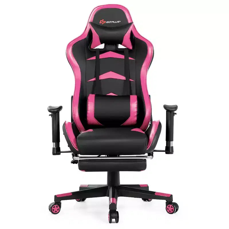 Costway Office Massage Gaming Chair Reclining Swivel Racing with Footrest