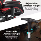 Costway Office Massage Gaming Chair Reclining Swivel Racing with Footrest