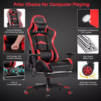 Costway Office Massage Gaming Chair Reclining Swivel Racing with Footrest