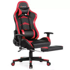 Costway Office Massage Gaming Chair Reclining Swivel Racing with Footrest