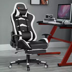 Costway Office Massage Gaming Chair Reclining Swivel Racing with Footrest