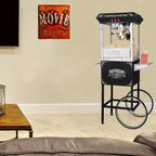 Great Northern Popcorn 8 oz. Lincoln Popcorn Machine With Cart  Black