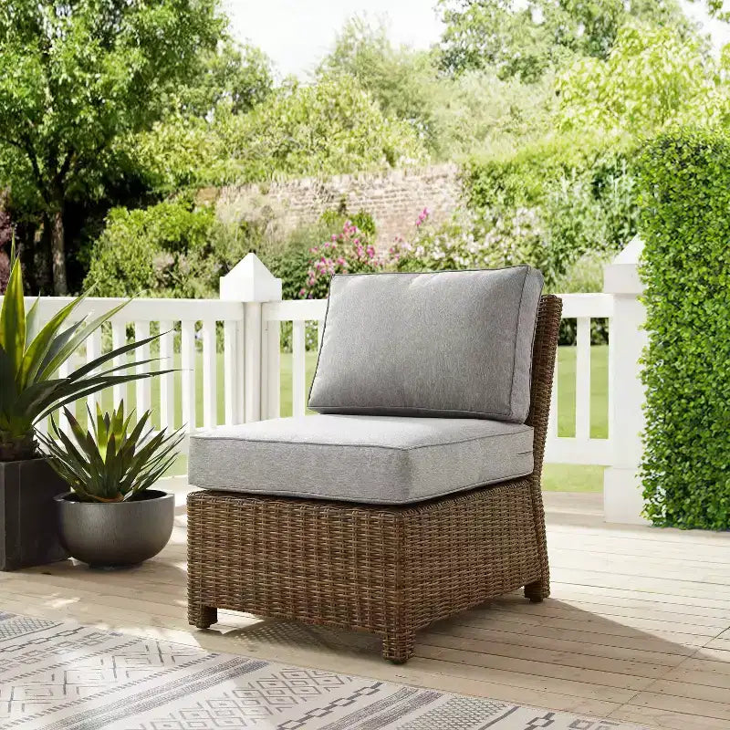 Bradenton Outdoor Sectional Center Chair- Crosley